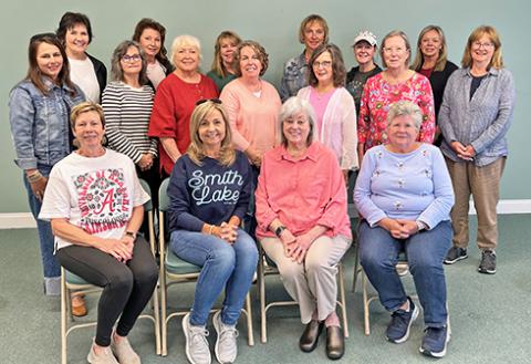 The Arley Women’s Club recently gathered to give updates and make additional plans for the 53rd annual Arley Day Festival, set for May 16.  Front row, from left, AWC President Cynthia Cunningham and Arley Day Festival Co-Chairs Traci Richey, Anne Freeze and Sara Little.  Middle row, from left, Brittany Bailes, Leslie Edens, Paula Fullington, Betsy Laury, Jane Shirah, Leigh Hall and Sandy Schwarz.  Back row, from left, Belinda Rahal, Angela Guiser, Montie Pafford, Suzanne Riney, Cindy Dye and Marsha Phillips